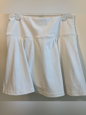 White Flared Athletic Tennis Skirt